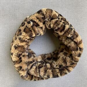 Altar'd State Leopard Cheetah Animal Faux Fur Twist Scarf Neck Warmer One Size